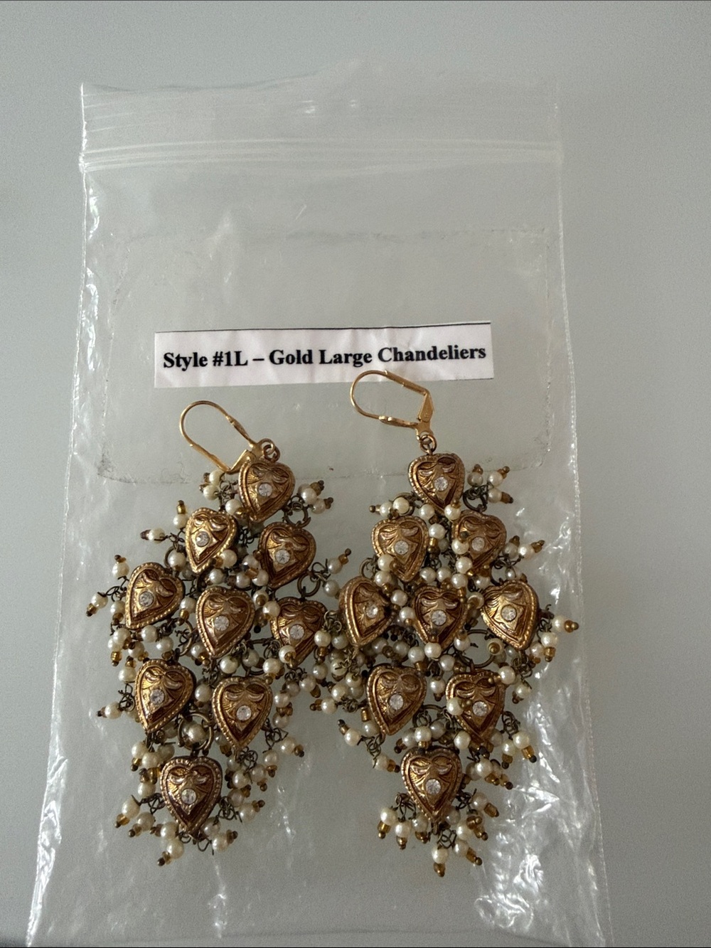 Indian Style Chandelier Earrings - Picture 3 of 3